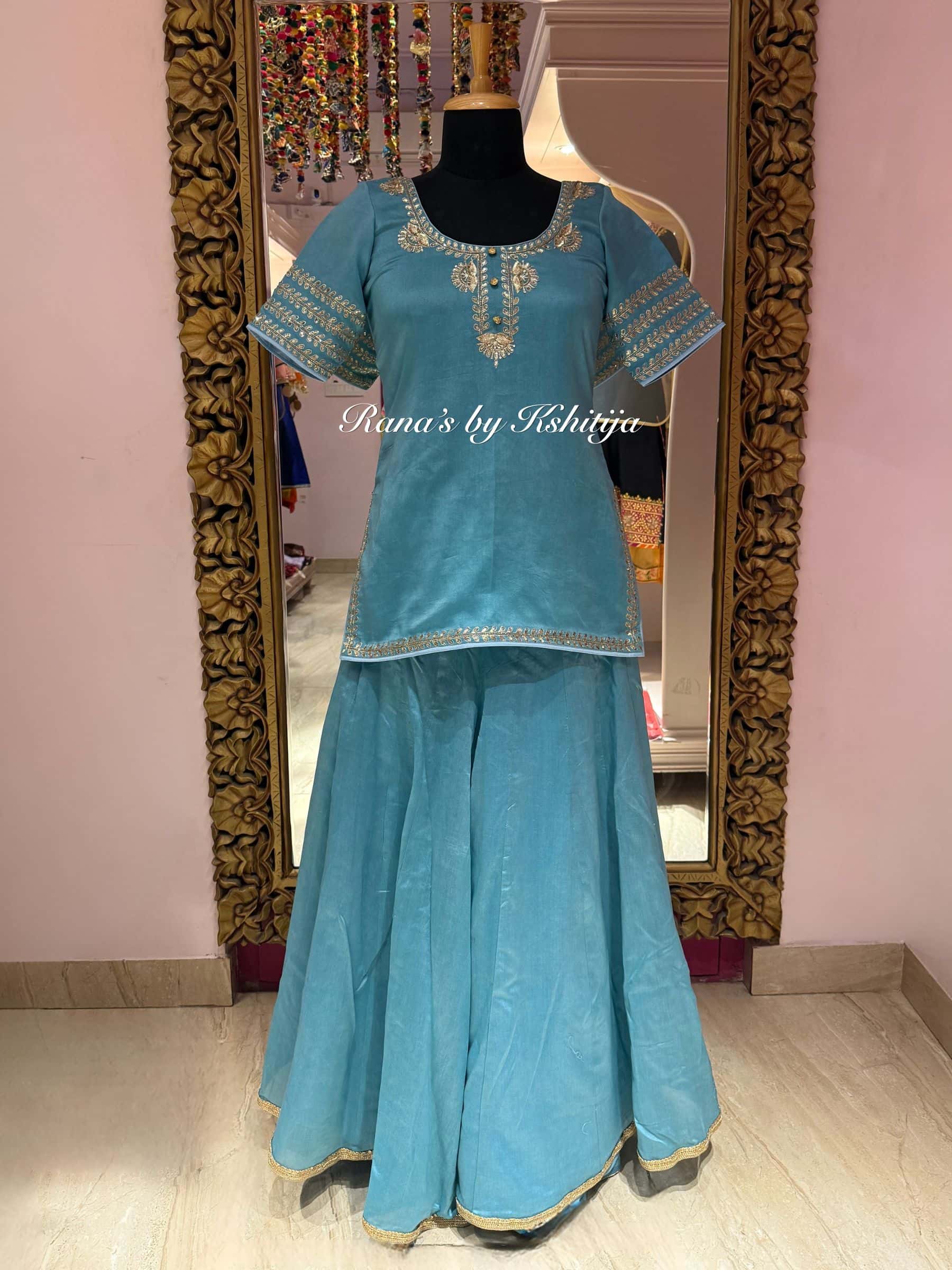Aari Handworked Designer Palazzo Suit thumbnail 5
