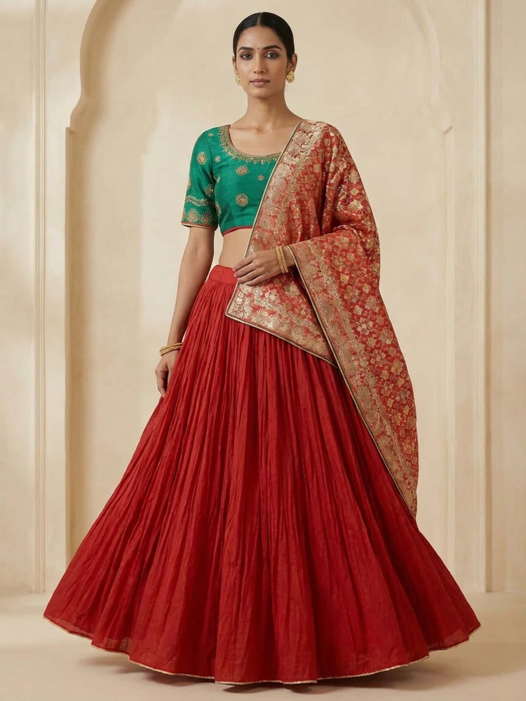 Crush Lehenga Set with Patola Dupatta