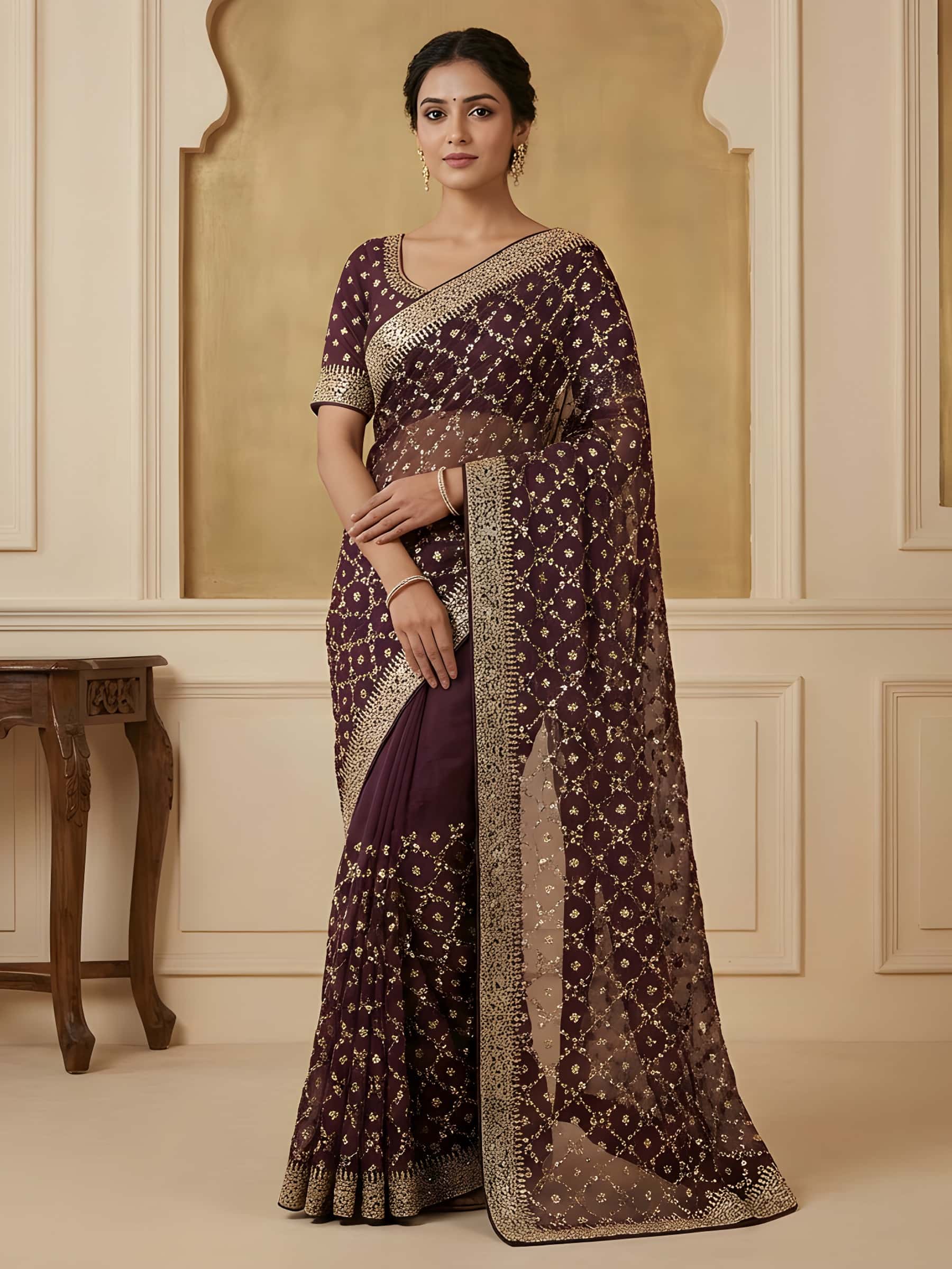 Gota e Noor Jaal Designer Saree - Image 1