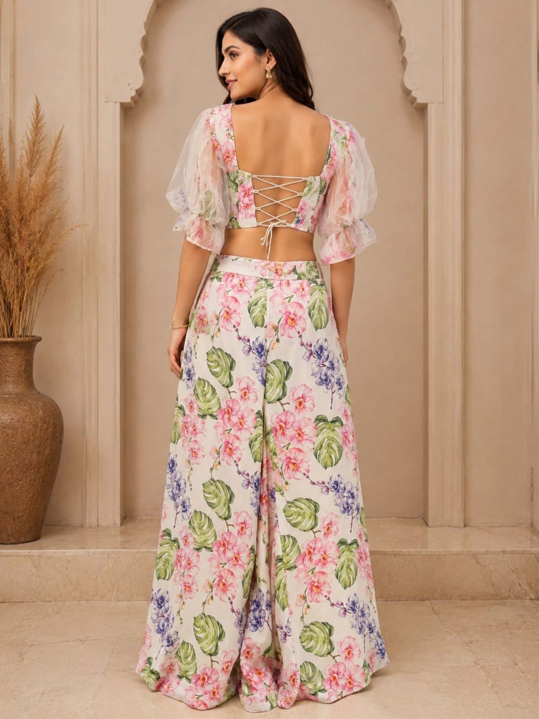 Ivory Floral Digital Print Dress thumbnail 2