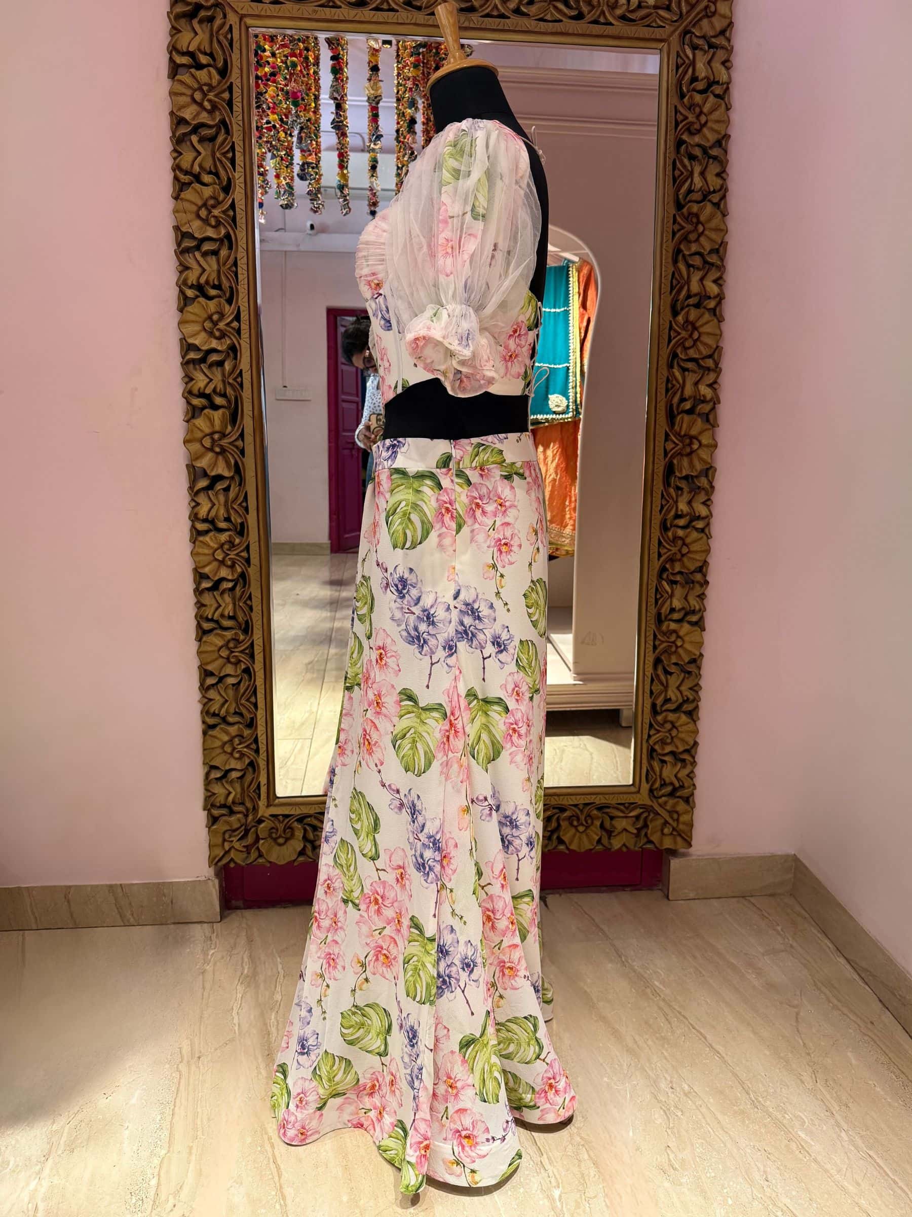 Ivory Floral Digital Print Dress thumbnail 5