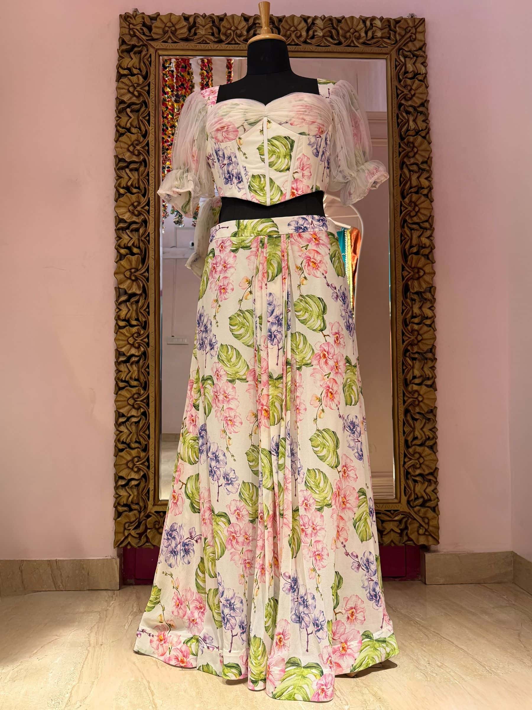 Ivory Floral Digital Print Dress thumbnail 6