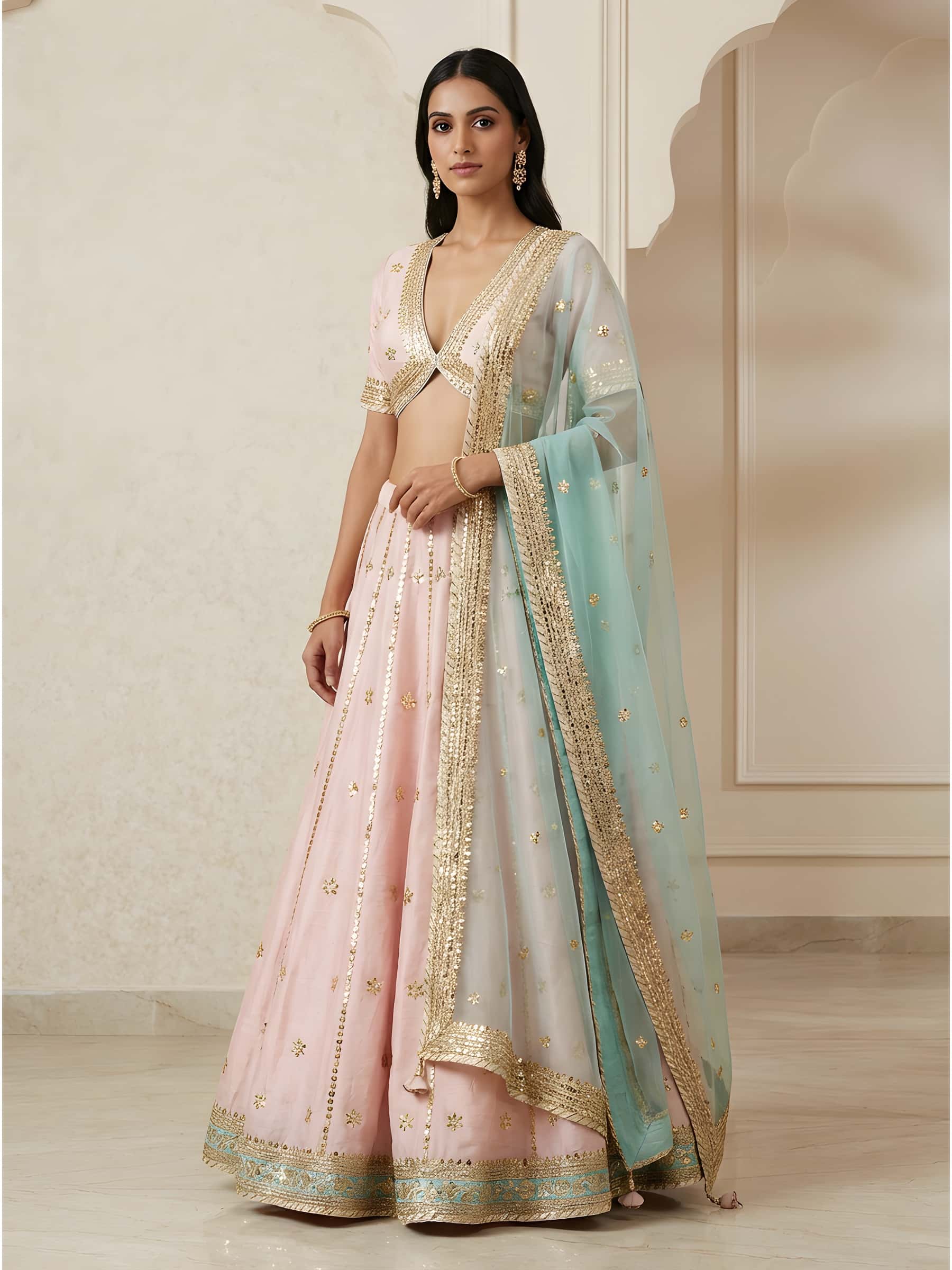 Pearl Party Wear Lehenga Set - Image 1
