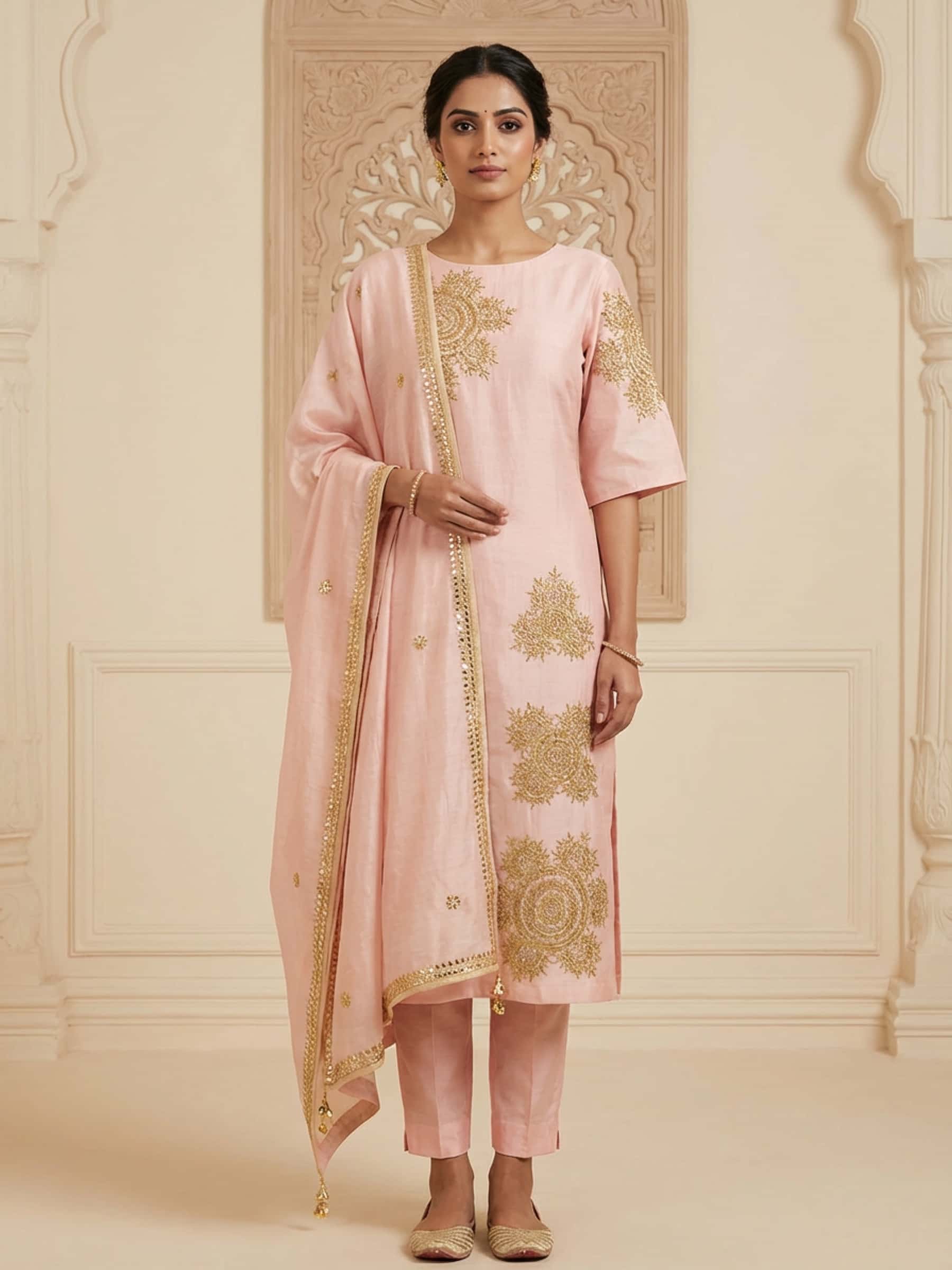 Pretty Pastel Pink Salwar Suit - Image 1