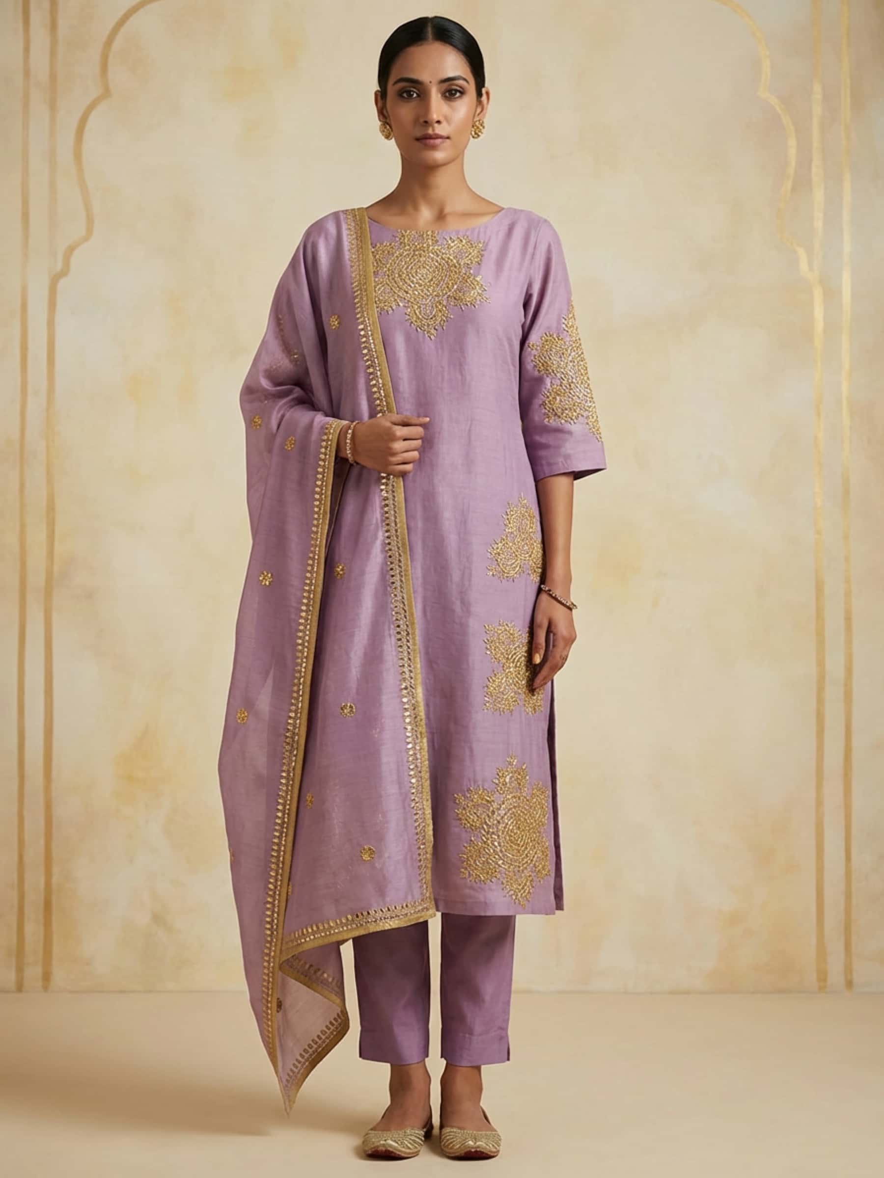 Pretty Pastel Purple Salwar Suit - Image 1