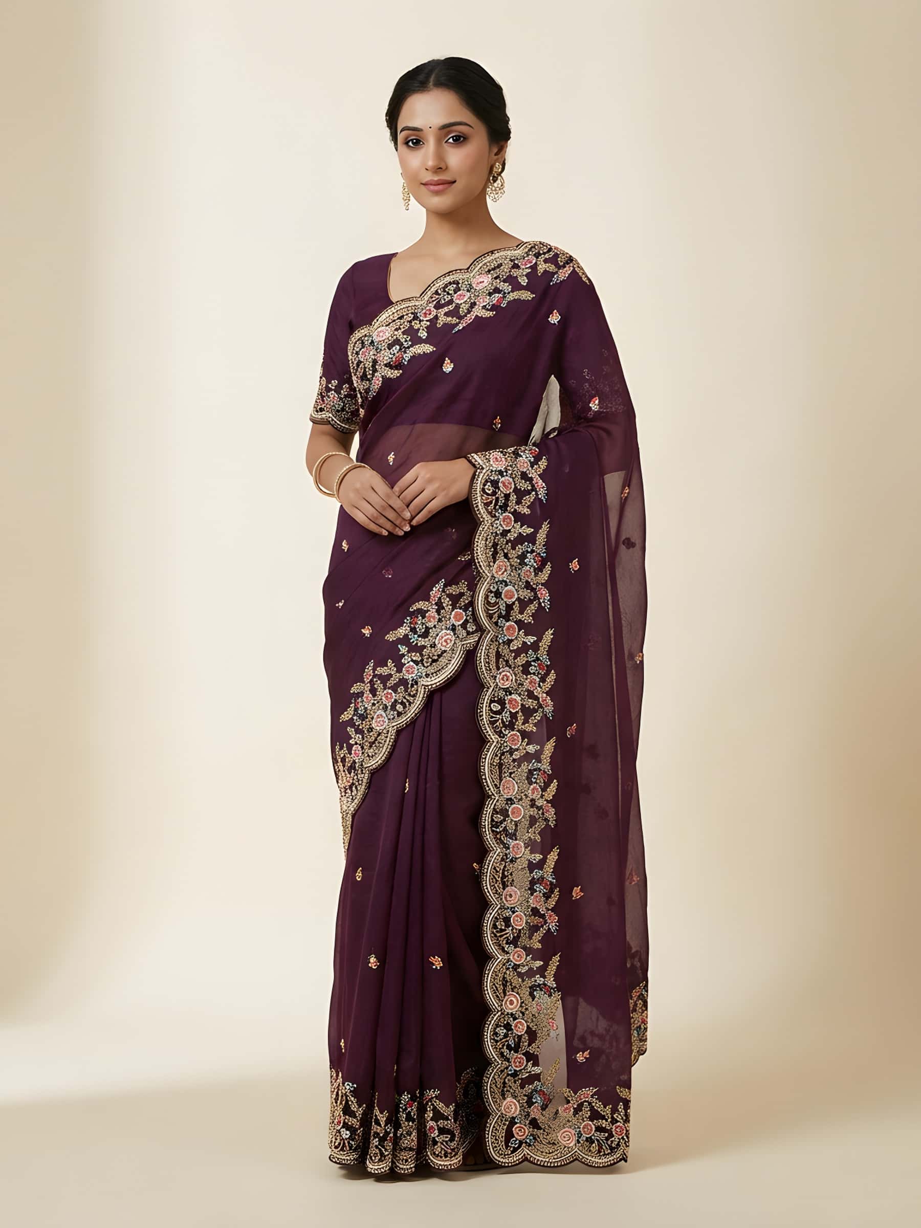 Rangriti Exclusive Pure Organza Saree - Image 1