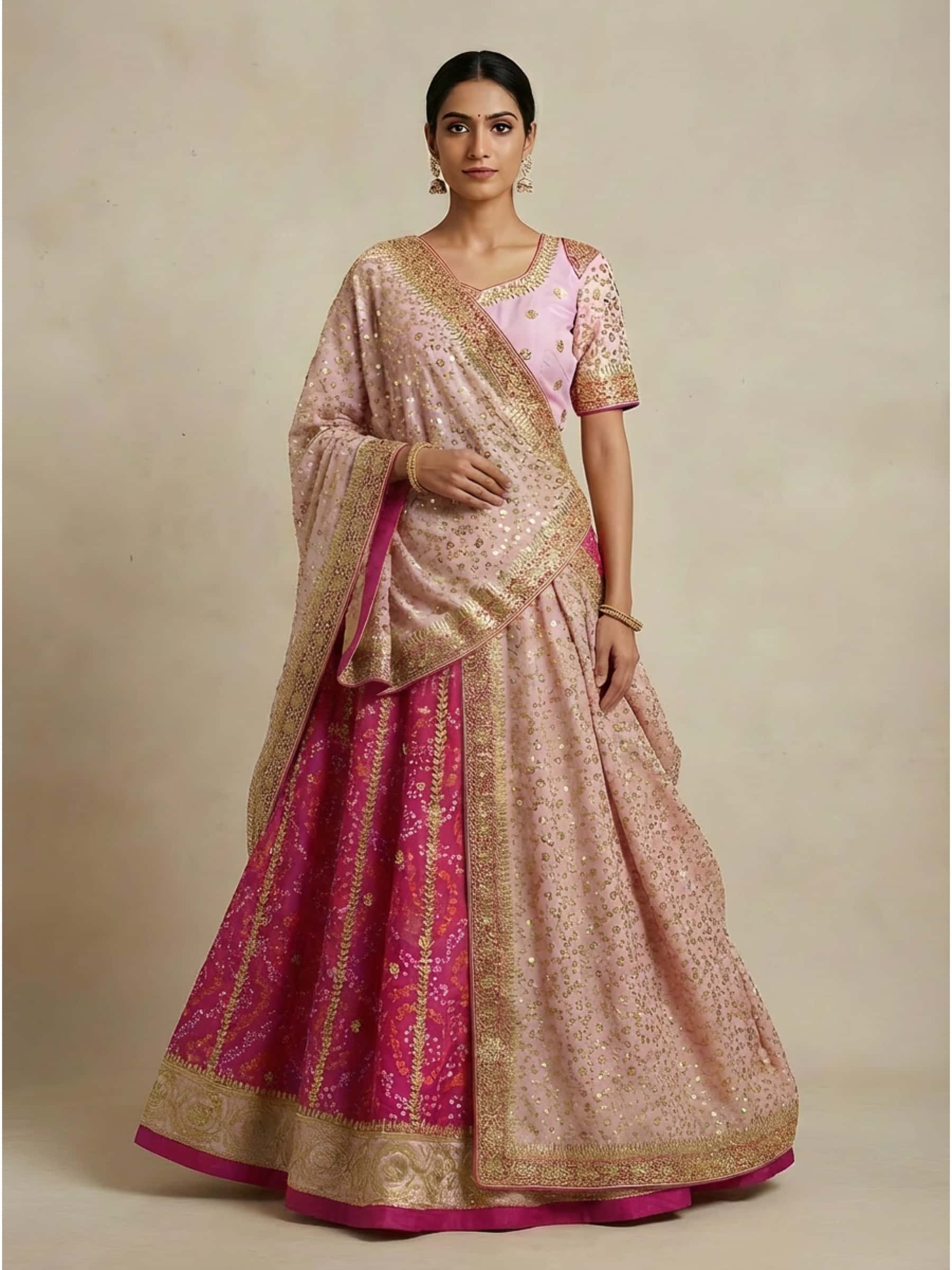 Rani Gota Jaal Designer Wedding Set