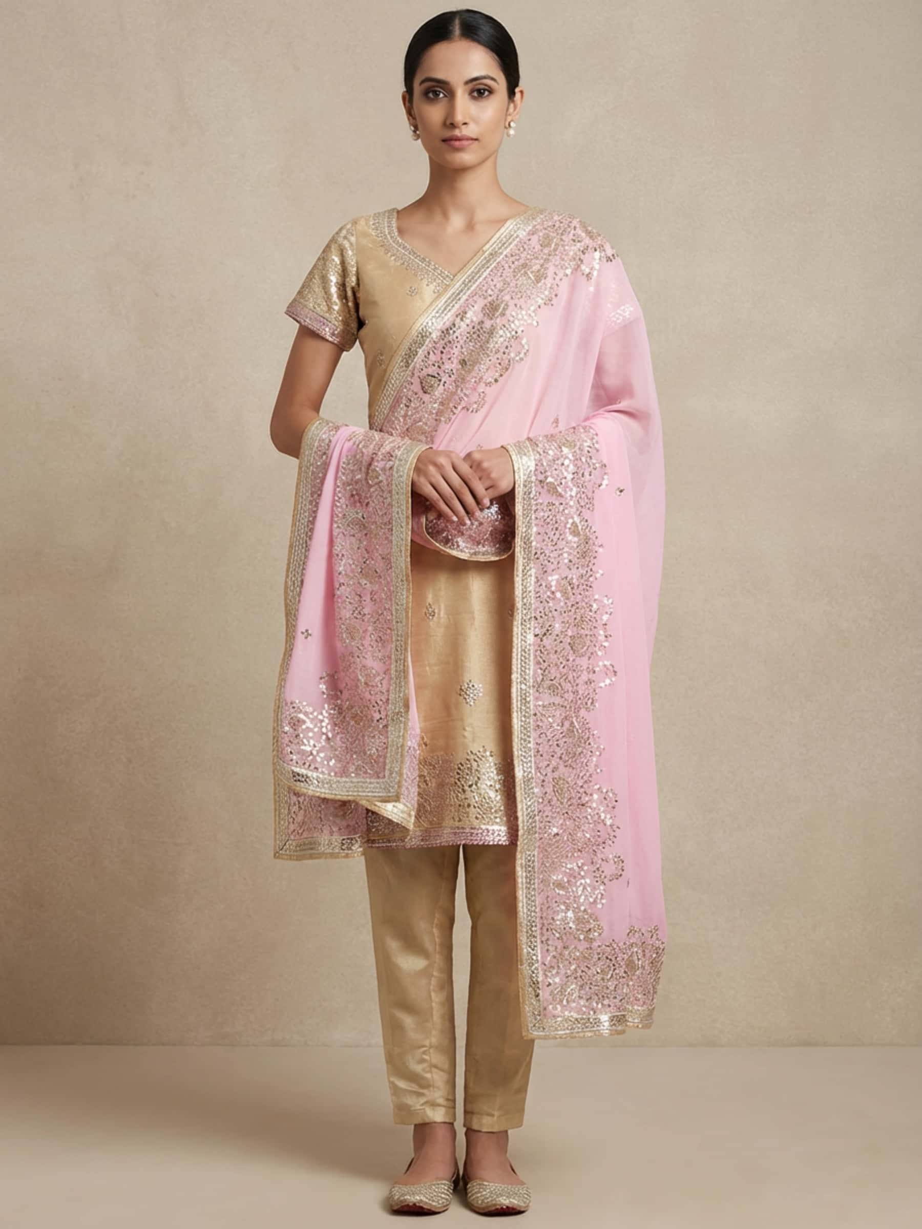 Rich Jaal Border Style Gota Salwar Suit - Image 1