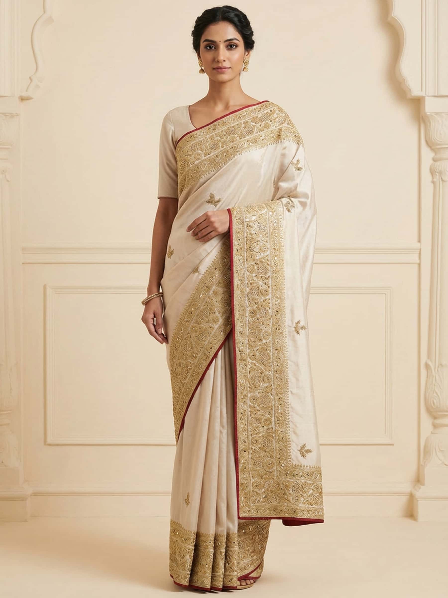 Royal Marodi Worked Designer Saree - Image 1