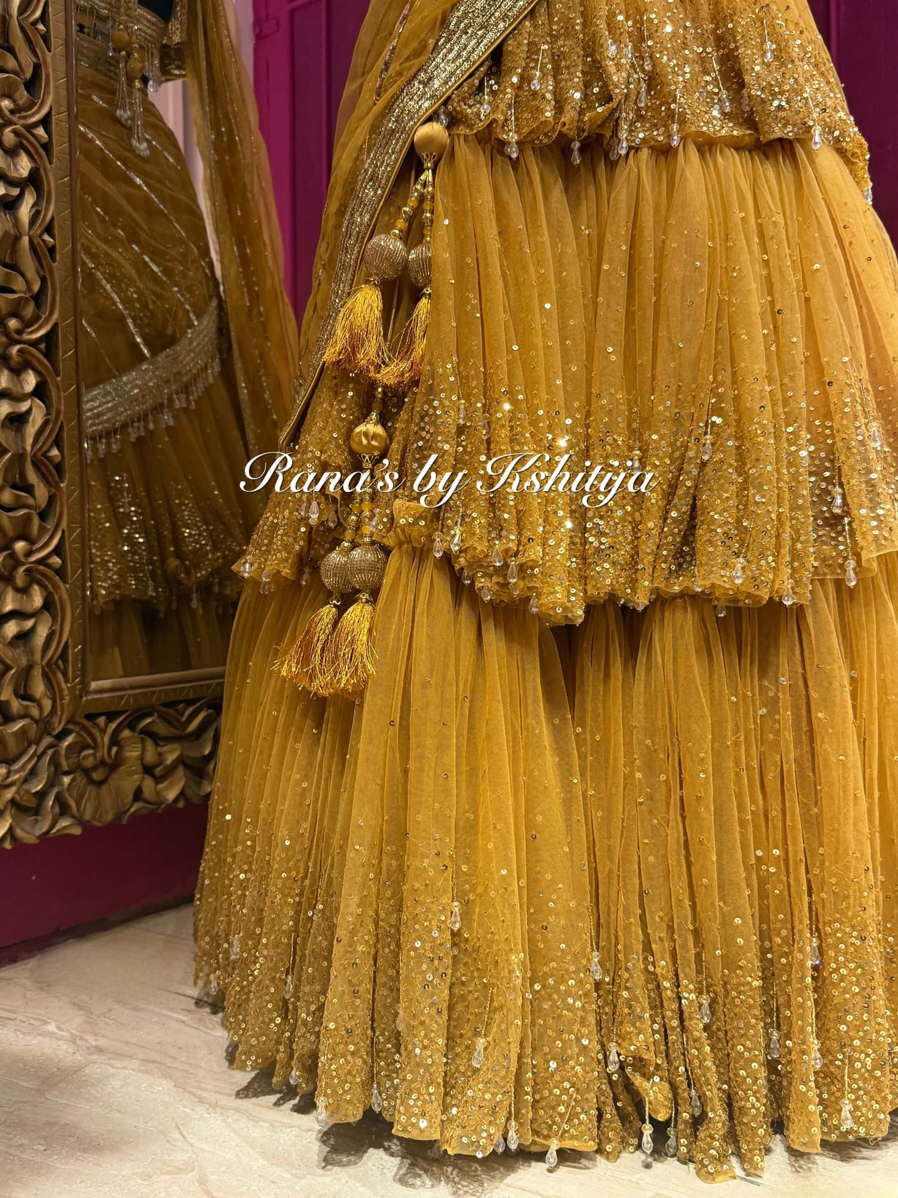 Sunehri Luxe Gold Layered Lehenga Set thumbnail 5