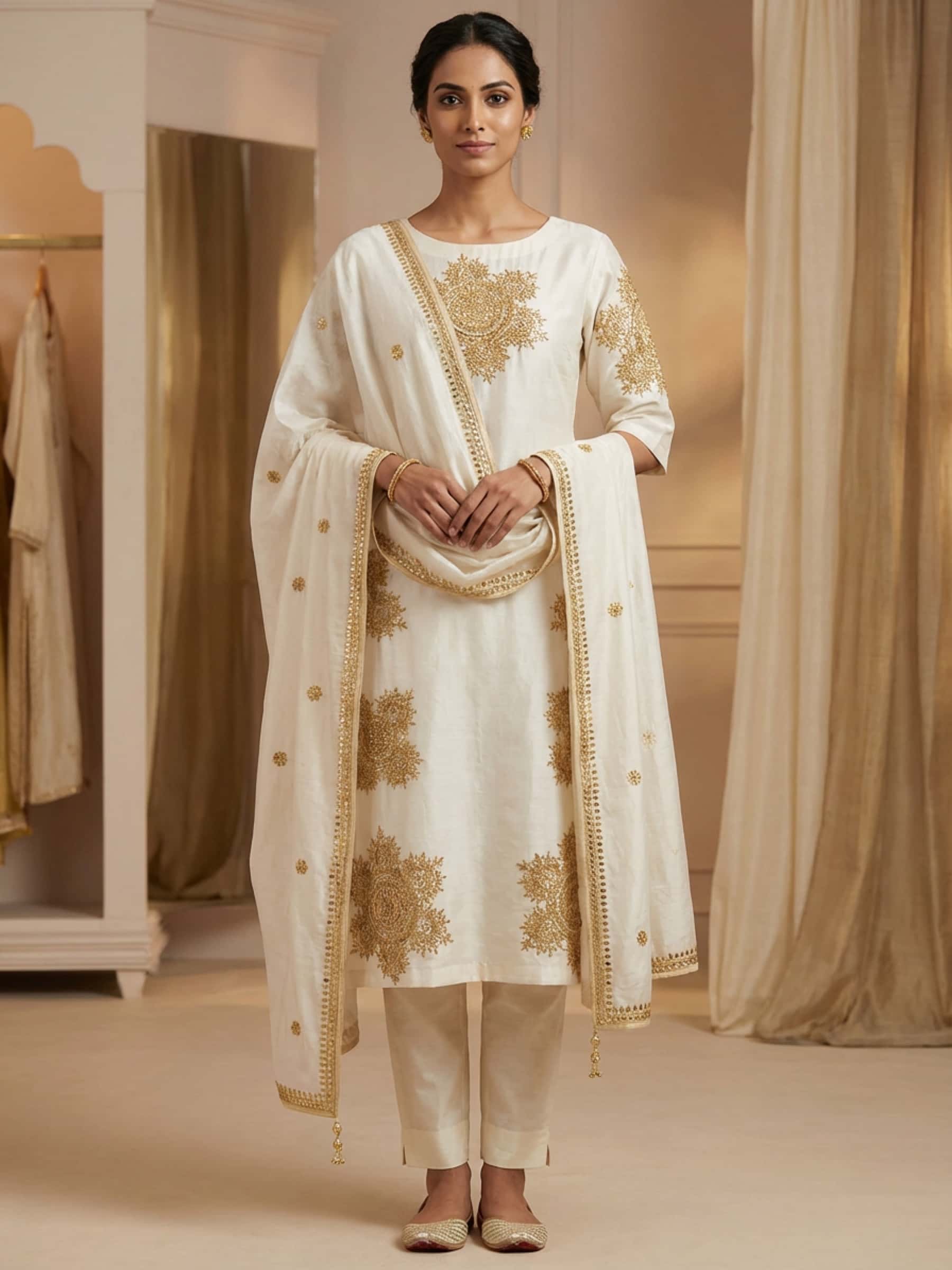 Virtuous White Salwar Suit - Image 1