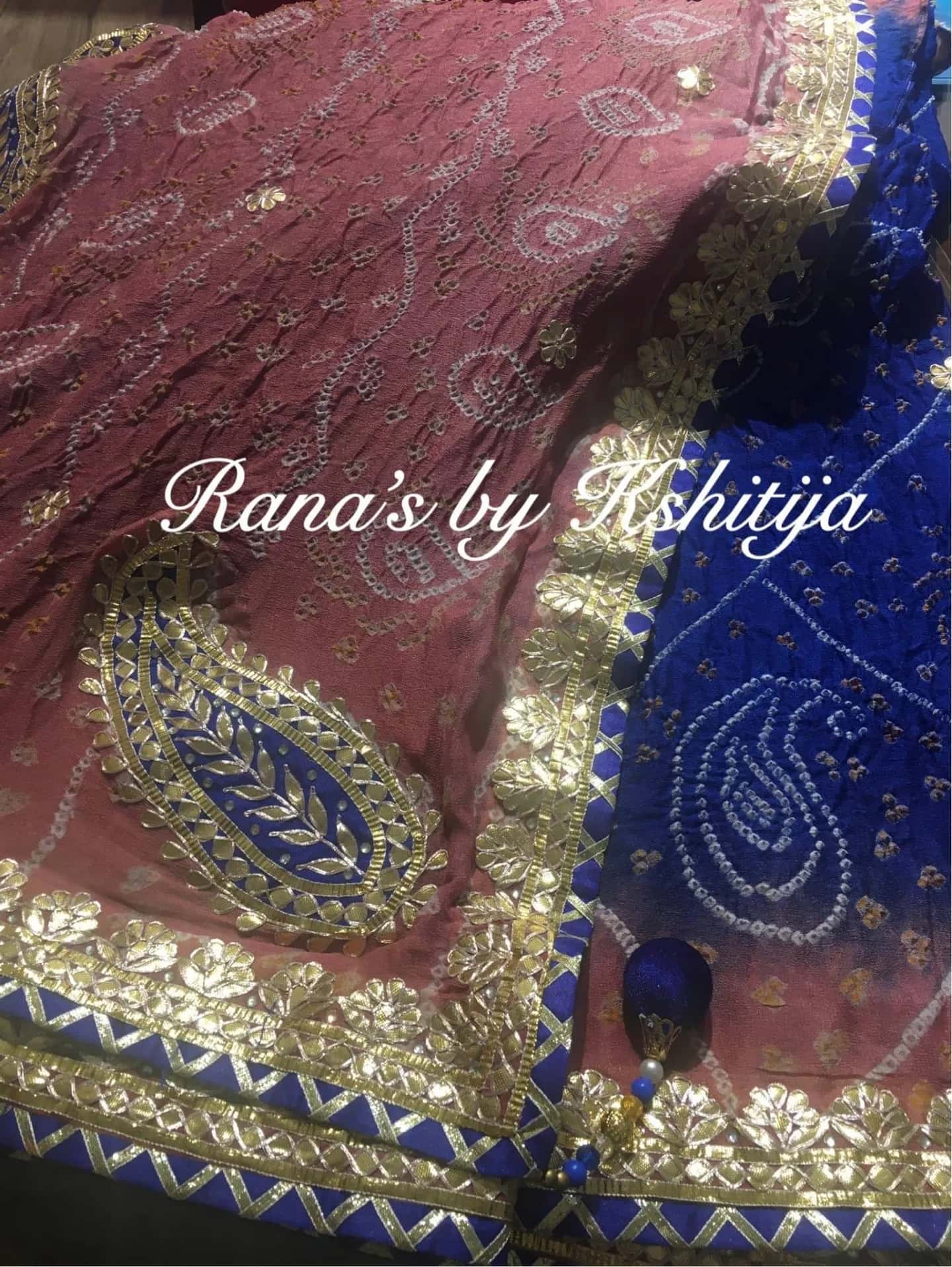 Shaded Bandhani Saree thumbnail 2