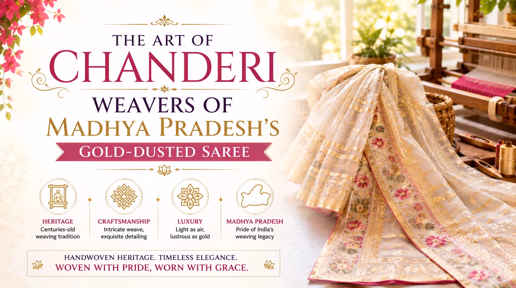 The Art of Chanderi: Weavers of Madhya Pradesh's Gold-Dusted Saree