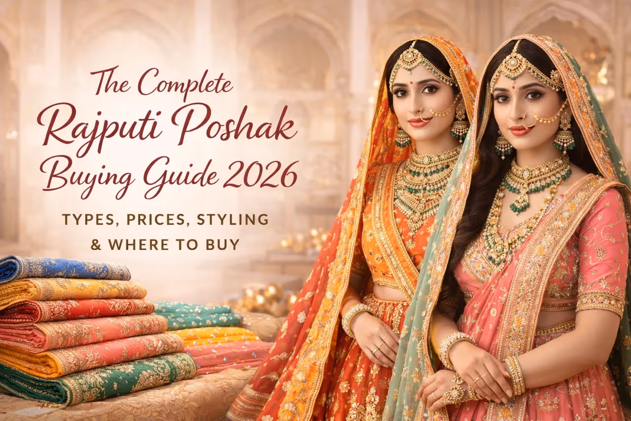 The Complete Rajputi Poshak Buying Guide 2026: Types, Prices, Styling & Where to Buy