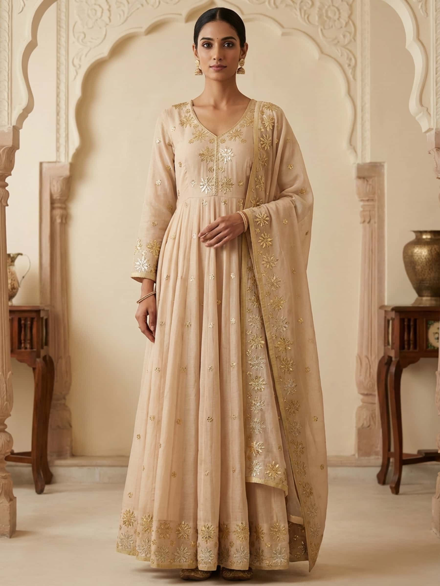 An exquisite lotus designer floor length dress - Image 1