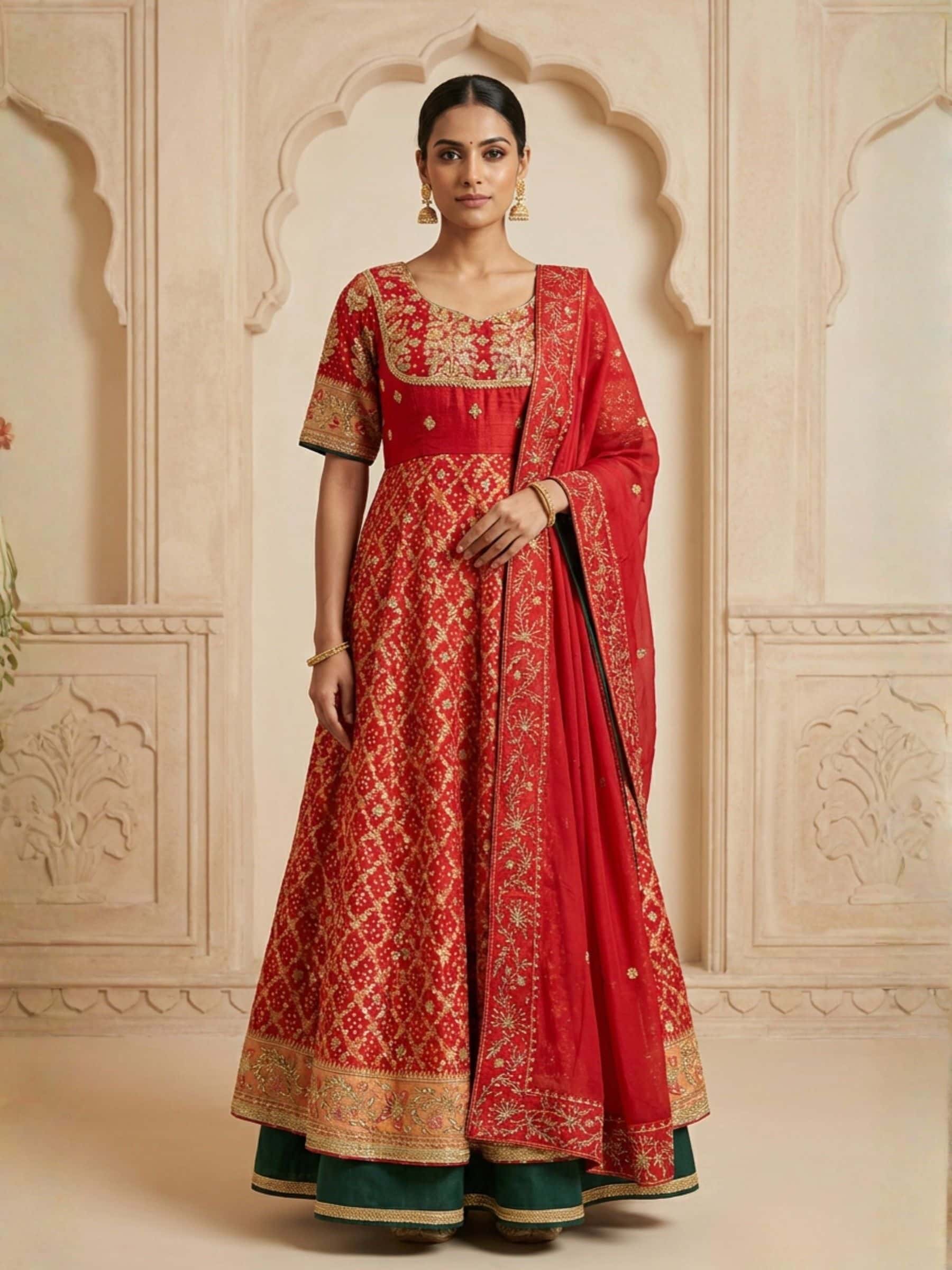 Banarasi Anarkali in Rich Zardozi Handwork
