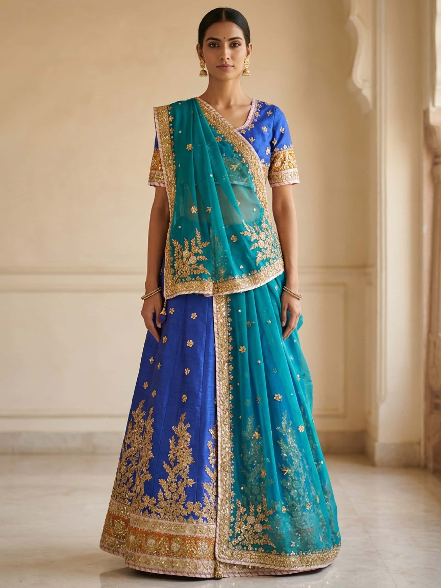 Beautiful Gota Patti Handworked Lehenga Set - Image 1