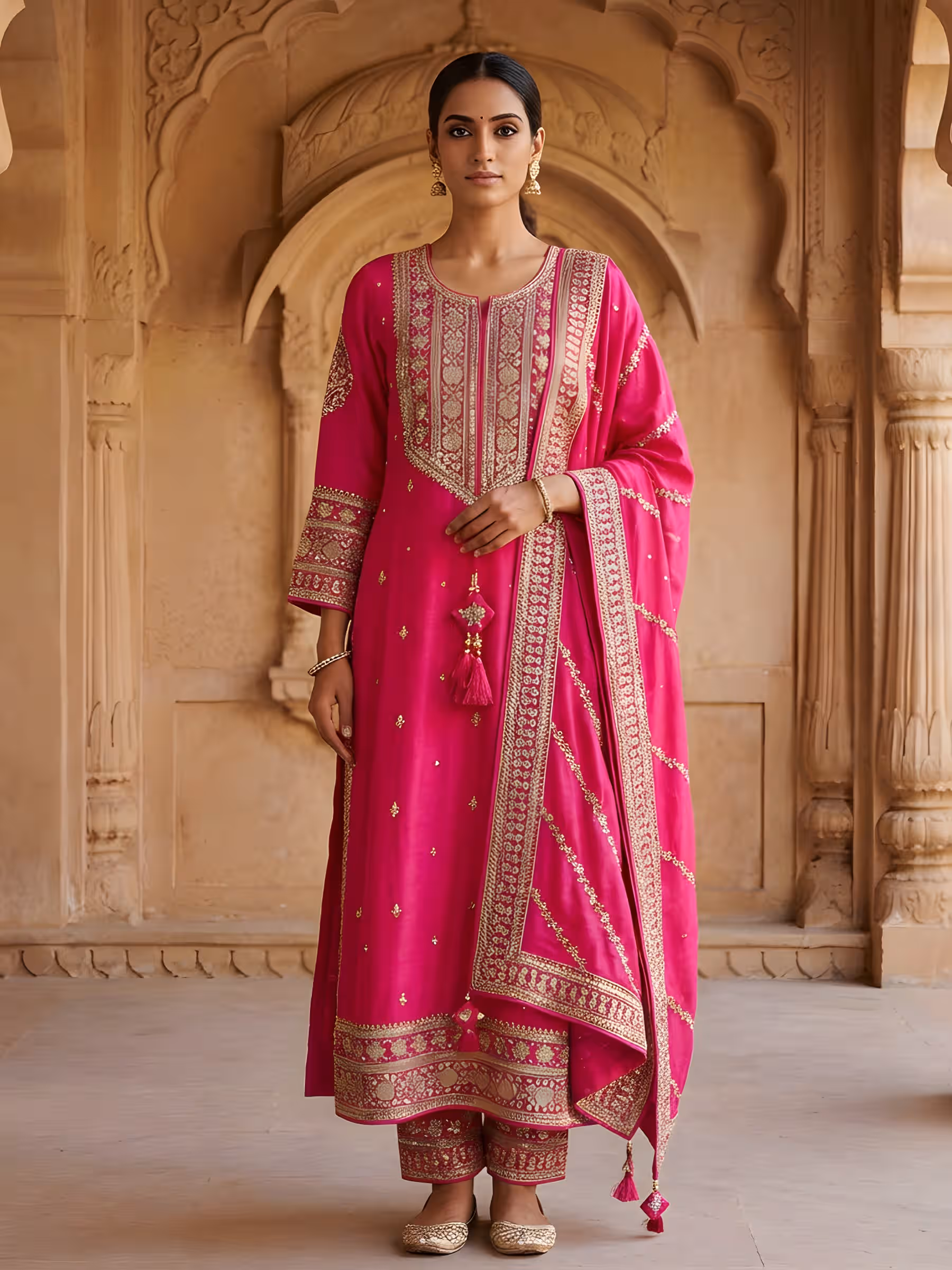 Designer Wedding Suit in Rich Marodi Handwork - Image 1