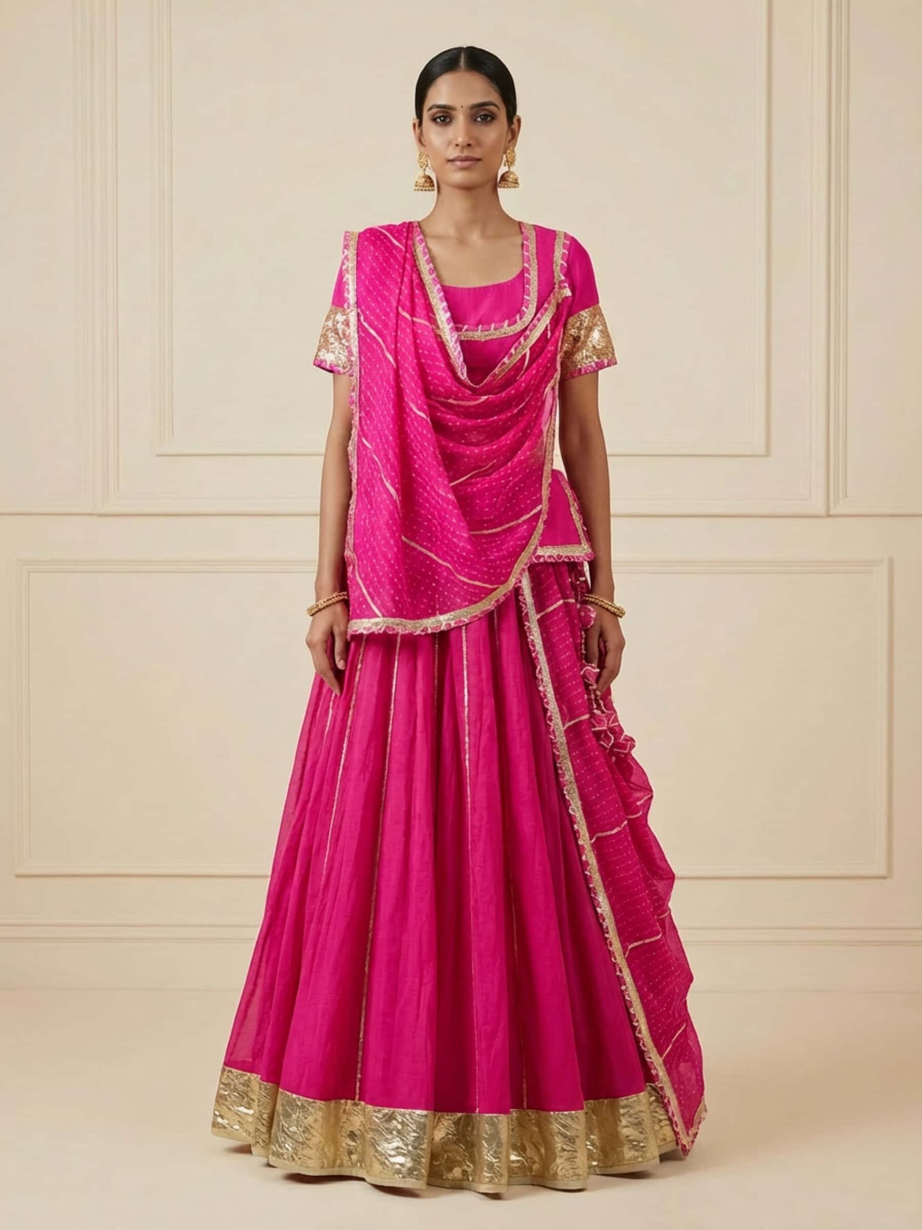 Rani Colour Rajputi Poshak - 80 Kali Assi Kali Set