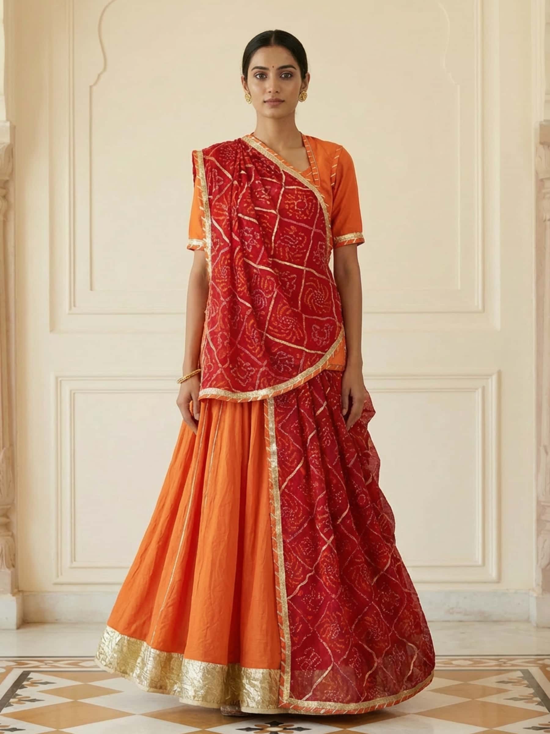 Traditional Style Kurti Kachli 80 Kali Poshak