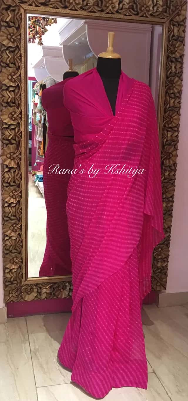 Rani Mothda Leheriya Saree