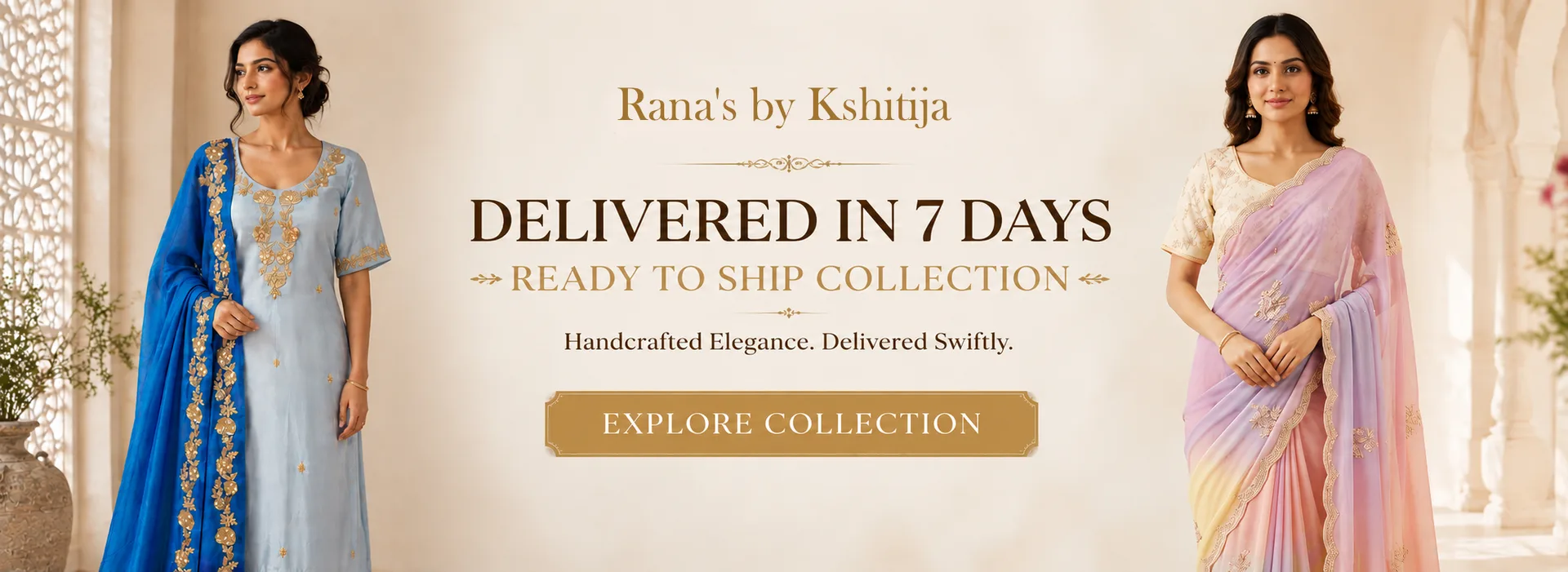 Delivered in 7 Days — ready-to-ship sarees and ethnic wear